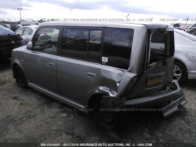 JTLKT324850209113 - 2005 TOYOTA SCION XB SILVER photo 3