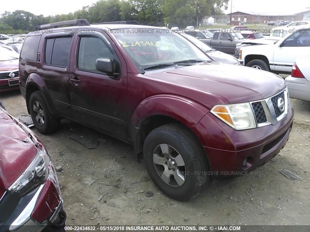 5N1AR18W87C625520 - 2007 NISSAN PATHFINDER LE/SE/XE RED photo 1