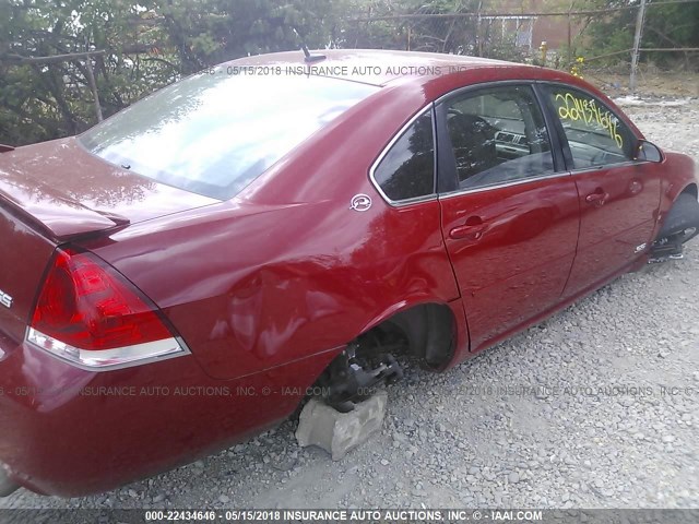 2G1WD58C079141427 - 2007 CHEVROLET IMPALA SUPER SPORT RED photo 6