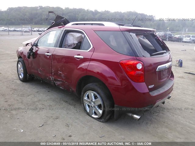 2GNFLDE30F6261468 - 2015 CHEVROLET EQUINOX LTZ RED photo 3