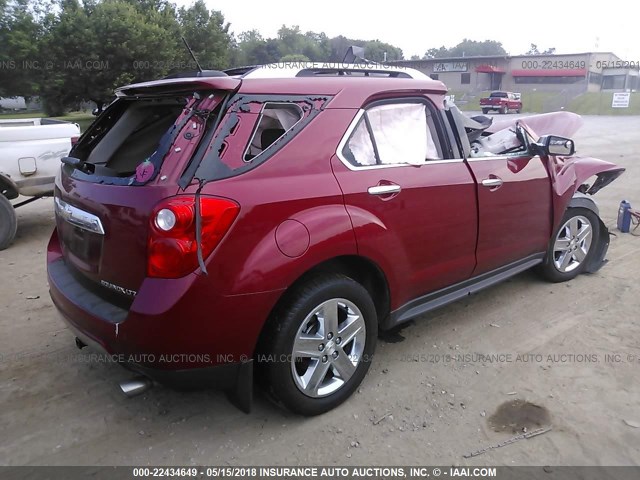 2GNFLDE30F6261468 - 2015 CHEVROLET EQUINOX LTZ RED photo 4