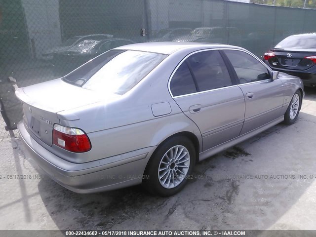 WBADT634X1CF09670 - 2001 BMW 530 I AUTOMATIC SILVER photo 4