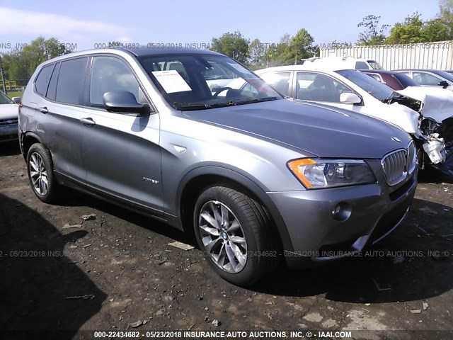 5UXWX9C55D0A22293 - 2013 BMW X3 XDRIVE28I GRAY photo 1