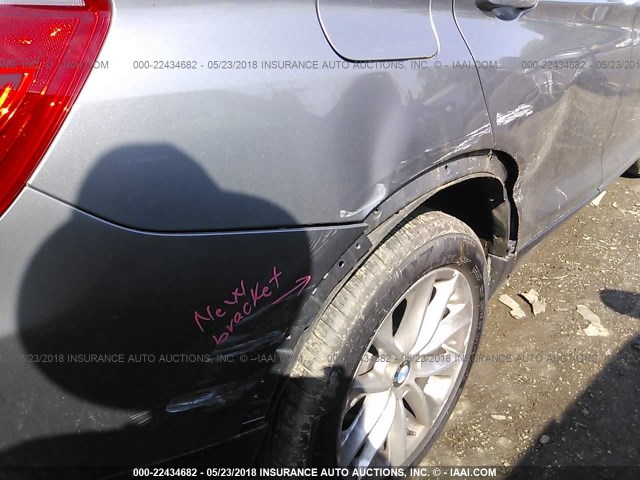 5UXWX9C55D0A22293 - 2013 BMW X3 XDRIVE28I GRAY photo 6
