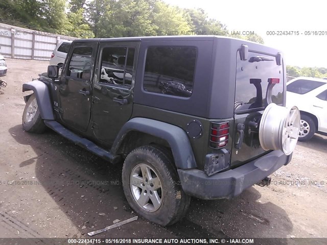 1J4GA39148L608908 - 2008 JEEP WRANGLER UNLIMITE X GREEN photo 3