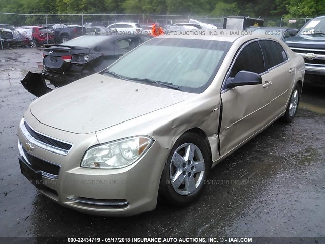 1G1ZG57B58F165812 - 2008 CHEVROLET MALIBU LS ოქროსფერი ფოტო 6