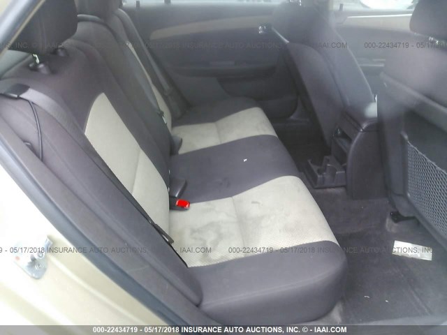 1G1ZG57B58F165812 - 2008 CHEVROLET MALIBU LS ოქროსფერი ფოტო 8