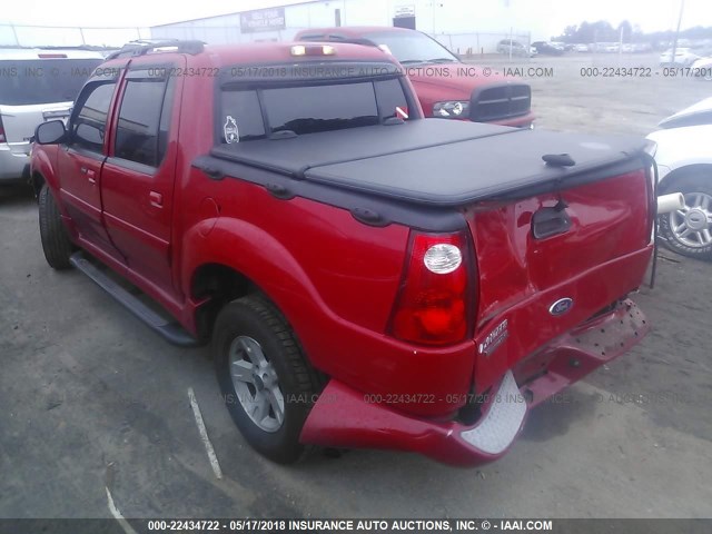 1FMZU67K75UA23177 - 2005 FORD EXPLORER SPORT TR  RED photo 3