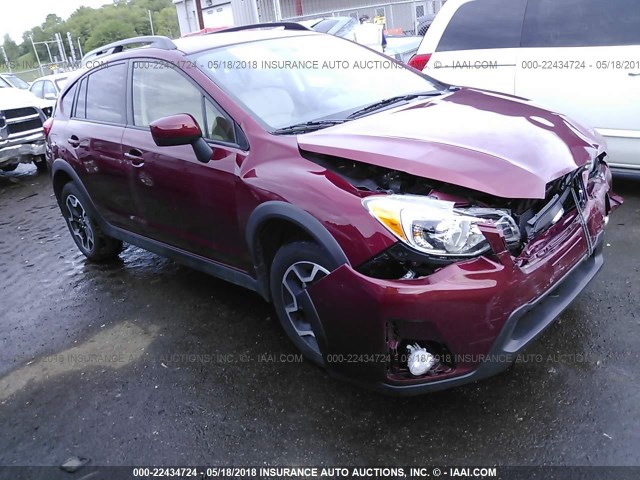 JF2GPABC0HH264552 - 2017 SUBARU CROSSTREK PREMIUM MAROON photo 1