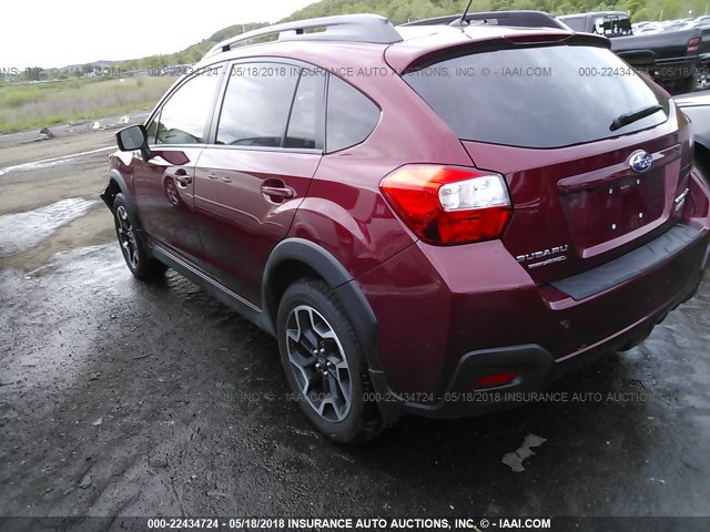 JF2GPABC0HH264552 - 2017 SUBARU CROSSTREK PREMIUM MAROON photo 3