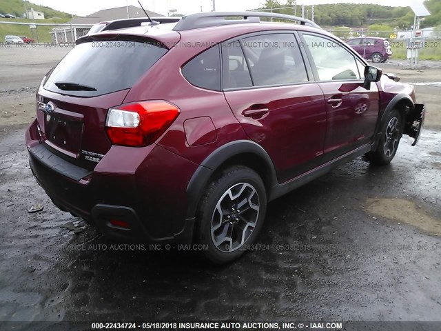 JF2GPABC0HH264552 - 2017 SUBARU CROSSTREK PREMIUM MAROON photo 4