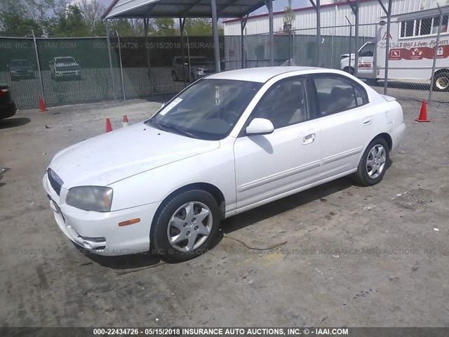 KMHDN46D56U323686 - 2006 HYUNDAI ELANTRA GLS/GT/LIMITED WHITE photo 2