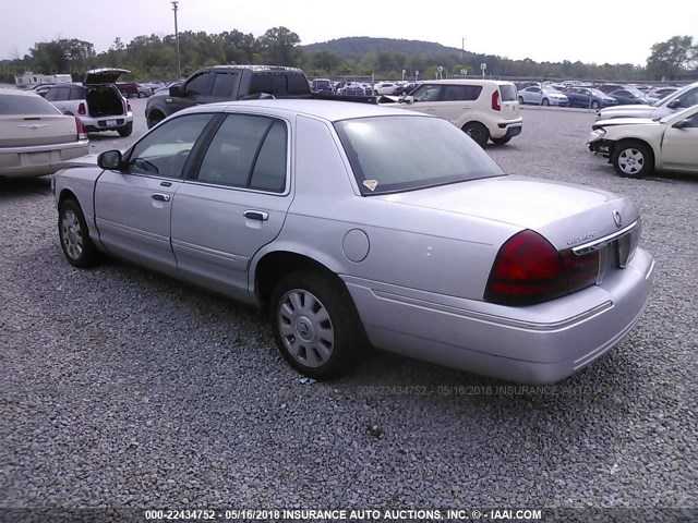 2MEFM74W93X654716 - 2003 MERCURY GRAND MARQUIS GS SILVER photo 3