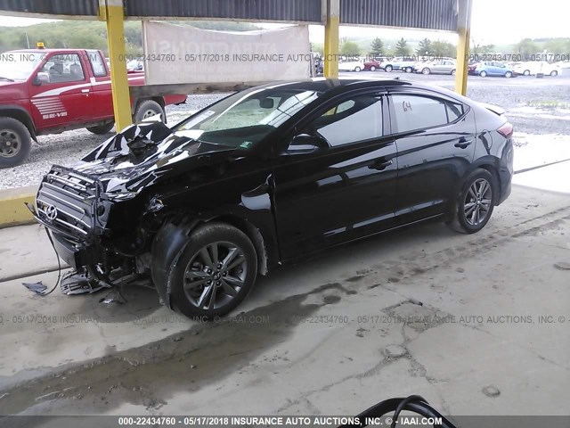 5NPD84LF8JH272026 - 2018 HYUNDAI ELANTRA SEL/VALUE/LIMITED BLACK photo 2