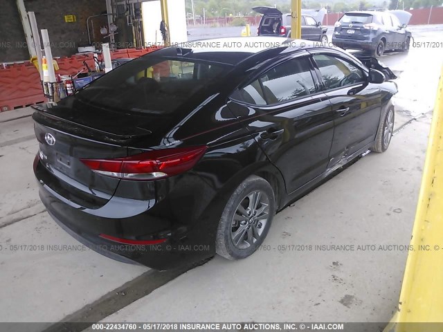 5NPD84LF8JH272026 - 2018 HYUNDAI ELANTRA SEL/VALUE/LIMITED BLACK photo 4