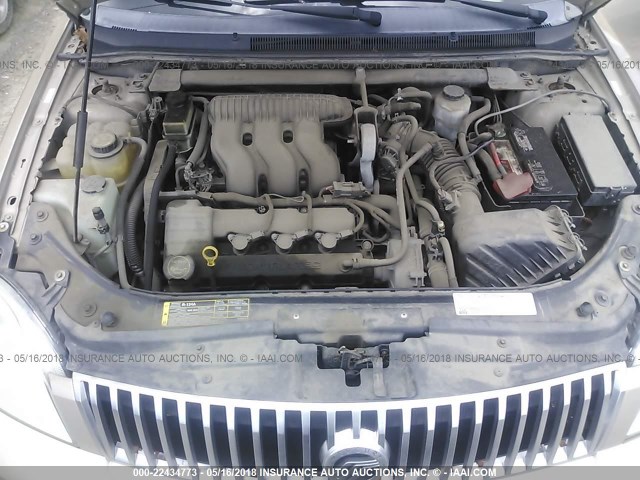 1MEHM42177G608540 - 2007 MERCURY MONTEGO PREMIER ოქროსფერი ფოტო 10