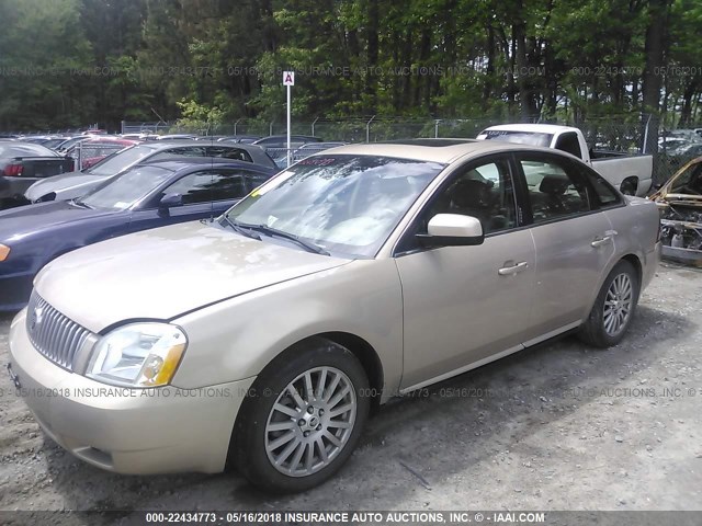 1MEHM42177G608540 - 2007 MERCURY MONTEGO PREMIER ოქროსფერი ფოტო 2