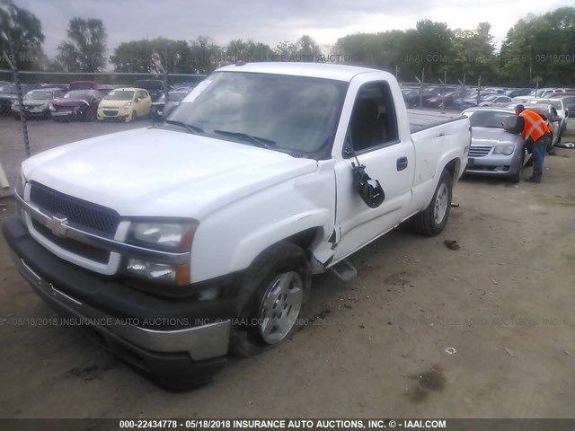 1GCEK14T05Z314468 - 2005 CHEVROLET SILVERADO K1500 WHITE photo 2