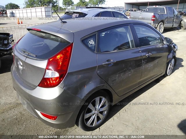 KMHCU5AE4CU041491 - 2012 HYUNDAI ACCENT GLS/GS/SE GOLD photo 4