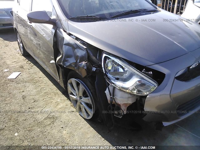 KMHCU5AE4CU041491 - 2012 HYUNDAI ACCENT GLS/GS/SE GOLD photo 6