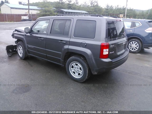 1C4NJRBB8GD659131 - 2016 JEEP PATRIOT SPORT GRAY photo 3