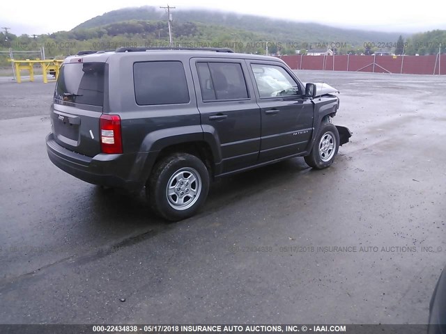 1C4NJRBB8GD659131 - 2016 JEEP PATRIOT SPORT GRAY photo 4