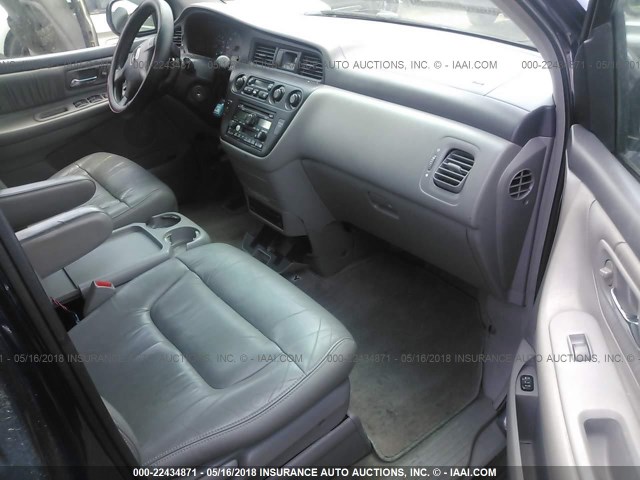5FNRL18044B070312 - 2004 HONDA ODYSSEY EXL მუქი ლურჯი ფოტო 5
