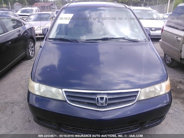 5FNRL18044B070312 - 2004 HONDA ODYSSEY EXL მუქი ლურჯი ფოტო 6