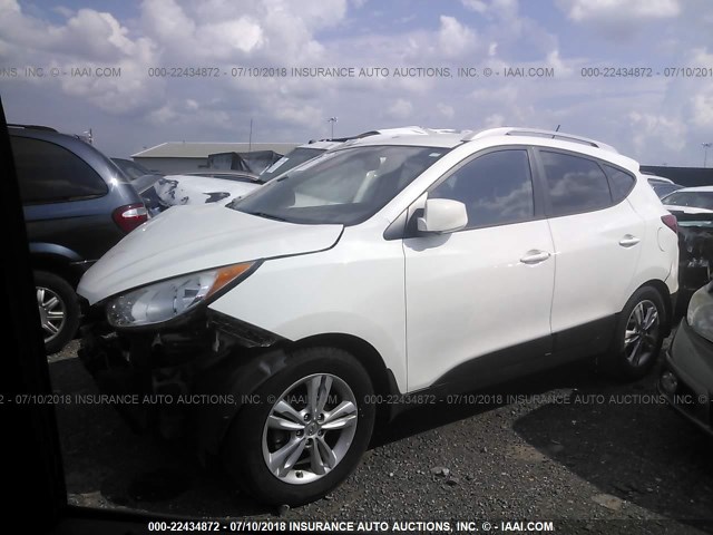 KM8JU3AC5BU256810 - 2011 HYUNDAI TUCSON GLS/LIMITED WHITE photo 2