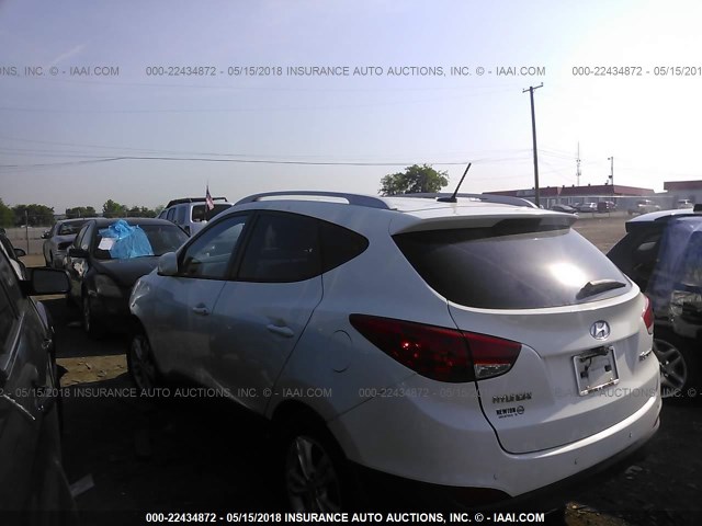 KM8JU3AC5BU256810 - 2011 HYUNDAI TUCSON GLS/LIMITED თეთრი ფოტო 3