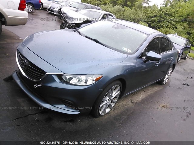 JM1GJ1T60E1139841 - 2014 MAZDA 6 TOURING BLUE photo 2