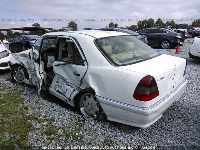 WDBHA29G4YA819691 - 2000 MERCEDES-BENZ C 280 WHITE photo 3