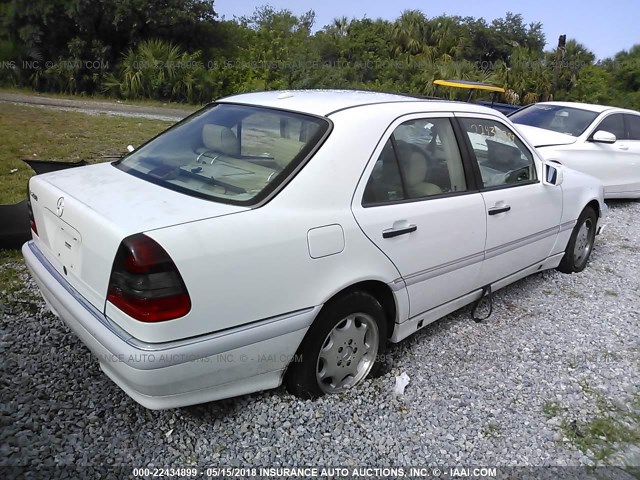 WDBHA29G4YA819691 - 2000 MERCEDES-BENZ C 280 WHITE photo 4