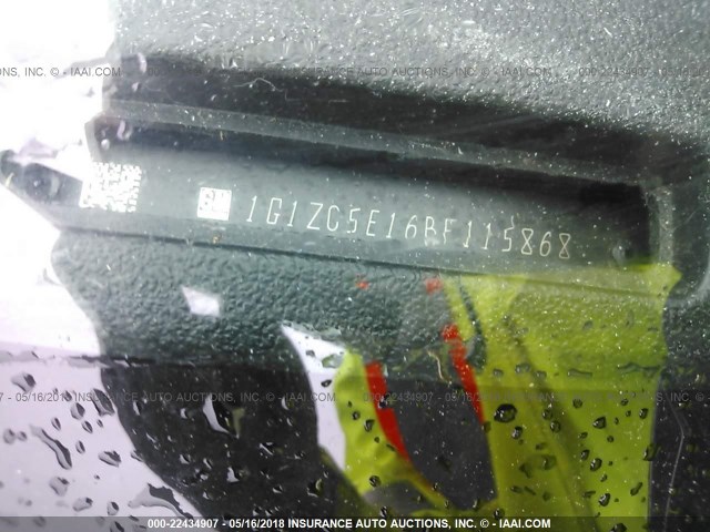 1G1ZC5E16BF115868 - 2011 CHEVROLET MALIBU 1LT 深蓝色 照片 9