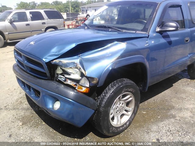 1D7GG36N73S133044 - 2003 DODGE DAKOTA SPORT BLUE photo 6