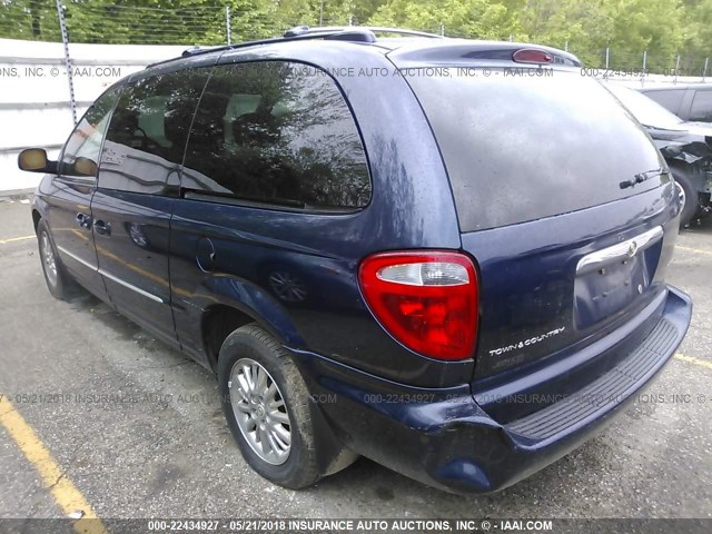 2C8GP64L13R284006 - 2003 CHRYSLER TOWN & COUNTRY LIMITED Dark Blue photo 3