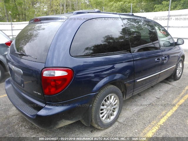 2C8GP64L13R284006 - 2003 CHRYSLER TOWN & COUNTRY LIMITED Dark Blue photo 4