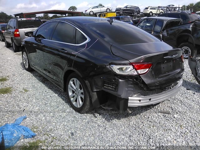 1C3CCCAB3GN122181 - 2016 CHRYSLER 200 LIMITED GRAY photo 3