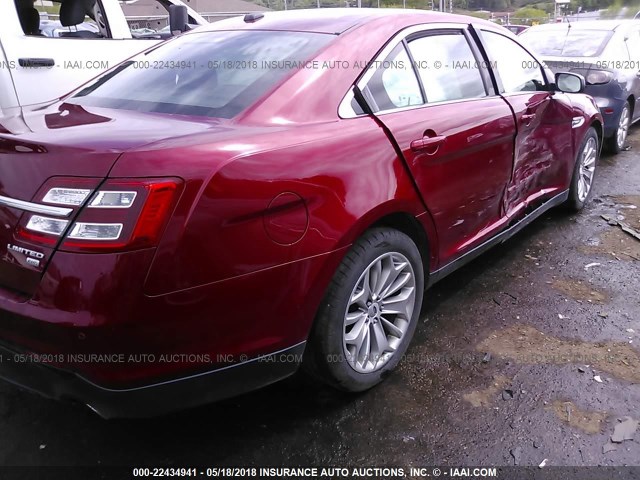 1FAHP2J84EG130933 - 2014 FORD TAURUS LIMITED MAROON photo 4