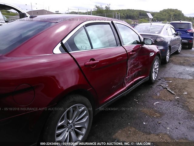 1FAHP2J84EG130933 - 2014 FORD TAURUS LIMITED MAROON photo 6