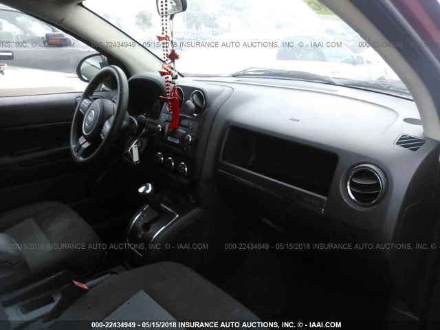 1C4NJCBA0DD130448 - 2013 JEEP COMPASS SPORT MAROON photo 5