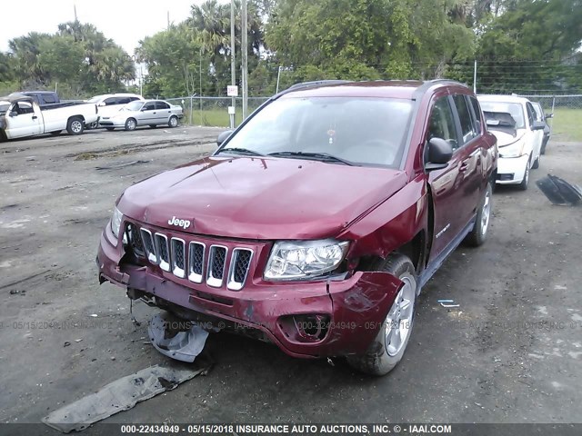 1C4NJCBA0DD130448 - 2013 JEEP COMPASS SPORT MAROON photo 6