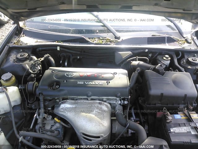 4T1BE32K62U040651 - 2002 TOYOTA CAMRY LE/XLE/SE შავი ფოტო 10