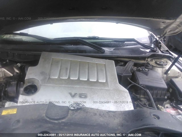 4T1BK46K38U569346 - 2008 TOYOTA CAMRY LE/XLE/SE ოქროსფერი ფოტო 10