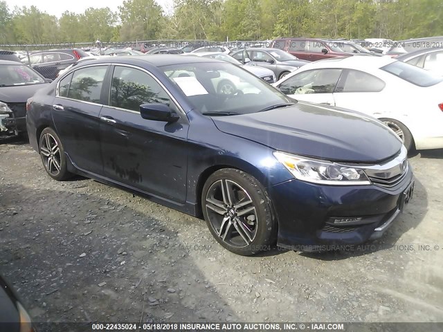 1HGCR2F17HA066387 - 2017 HONDA ACCORD SPORT SPECIAL EDITION BLUE photo 1