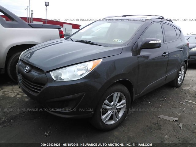 KM8JU3AC4CU517961 - 2012 HYUNDAI TUCSON GLS/LIMITED შავი ფოტო 2
