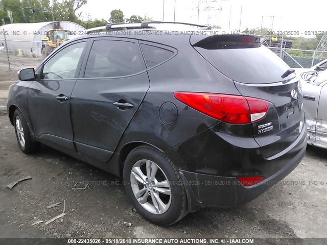 KM8JU3AC4CU517961 - 2012 HYUNDAI TUCSON GLS/LIMITED შავი ფოტო 3