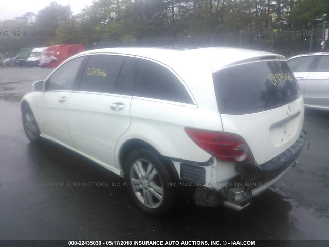 4JGCB56E08A072731 - 2008 MERCEDES-BENZ R 350 WHITE photo 3