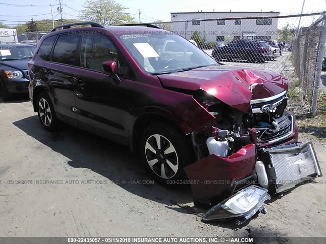 JF2SJAEC5JH430643 - 2018 SUBARU FORESTER 2.5I PREMIUM RED photo 1