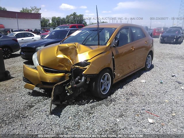 2T1KU40E99C089280 - 2009 TOYOTA COROLLA MATRIX  ORANGE photo 2
